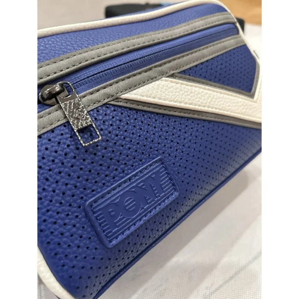 PONY Men's Travel Toiletry Blue with white and Gray design Solid Pocket